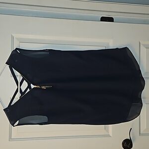 navy blue summer sheer tank top